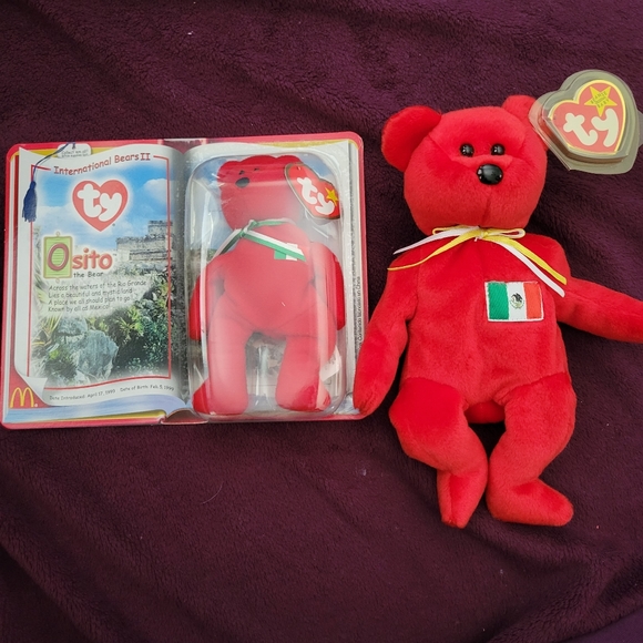 Ty Toys Ty Beanie Baby Osito And Teenie Beanie Mexico Bear